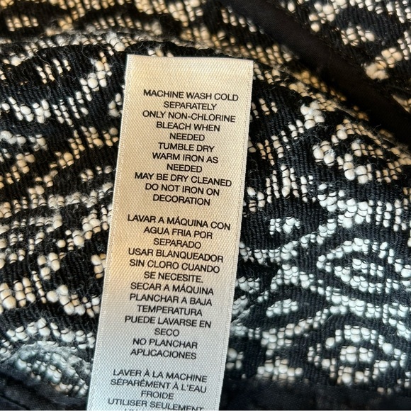 Chico’s Diamond Jacquard Moto Jacket Sz 4 EUC - Picture 12 of 16